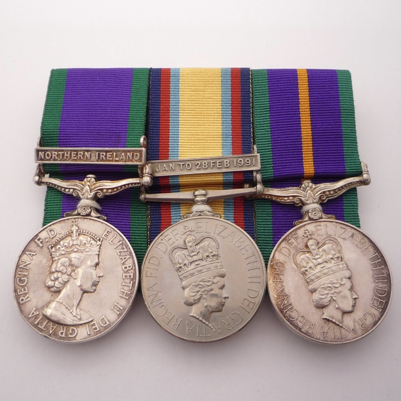 northern ireland, gulf war, accumulated campaign service medal group of 3