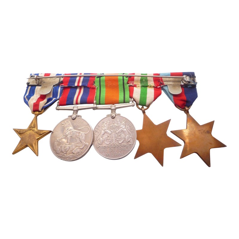 WW2 Italy Star Silver Star Medal Group of 5