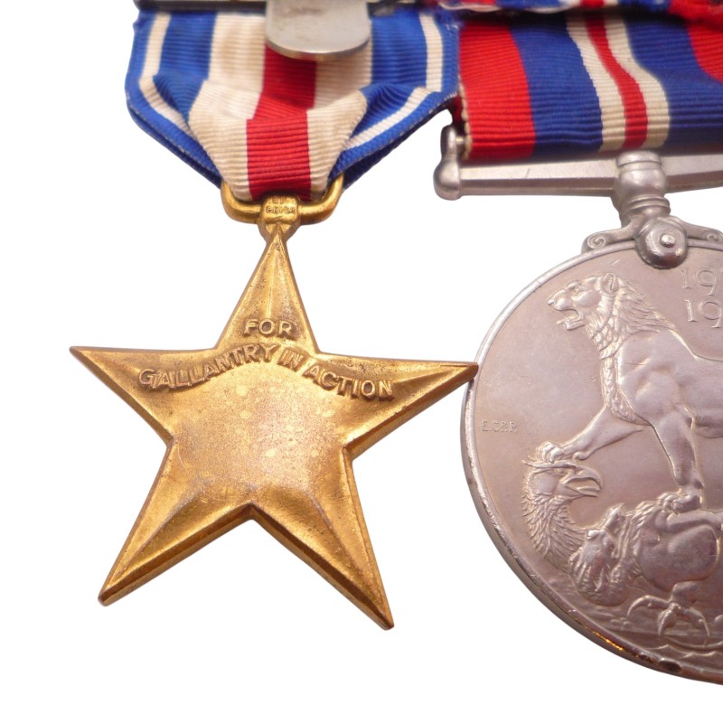 WW2 Italy Star Silver Star Medal Group of 5