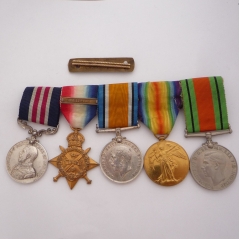 military medal (geo v) 1914 star and bar group of 5