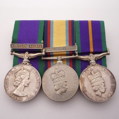 northern ireland, gulf war, accumulated campaign service medal group of 3
