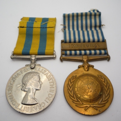 korea medal 1950 - 53 and un korea medal pair